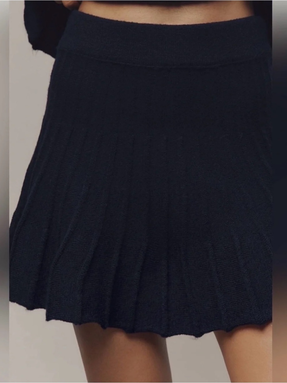 Maeve Ribbed Sweater Mini Skirt